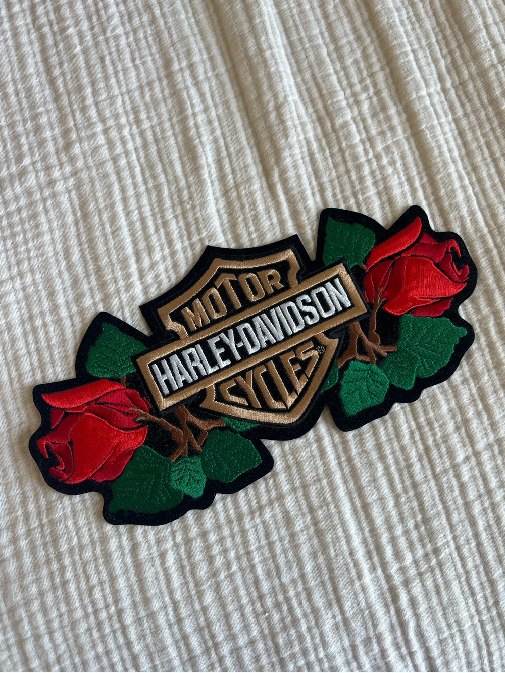 Harley Davidson Roses Patch